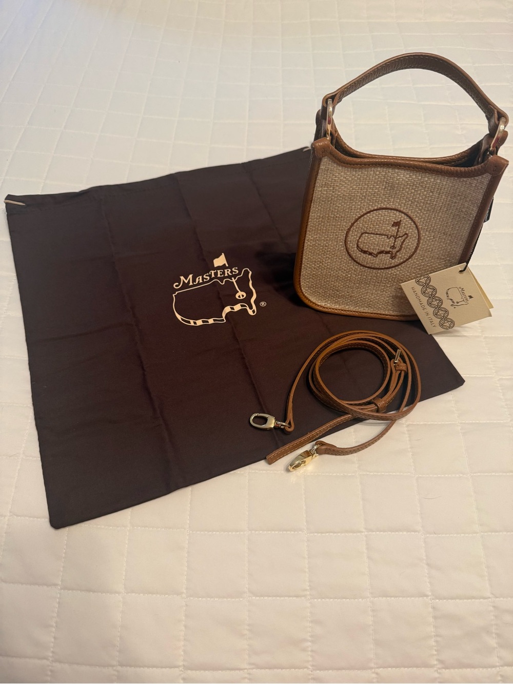 2026 Masters Straw & Leather Handbag